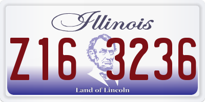 IL license plate Z163236