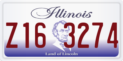 IL license plate Z163274