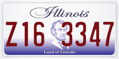 IL license plate Z163347