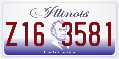 IL license plate Z163581