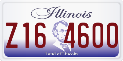 IL license plate Z164600