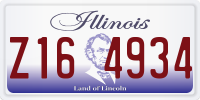 IL license plate Z164934