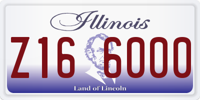 IL license plate Z166000