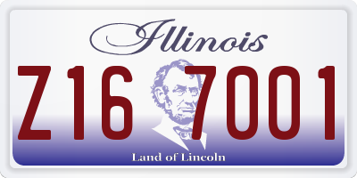 IL license plate Z167001