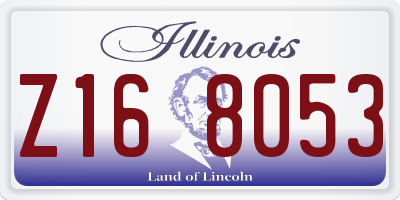 IL license plate Z168053