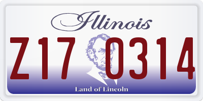 IL license plate Z170314