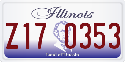 IL license plate Z170353