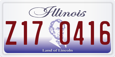 IL license plate Z170416