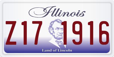 IL license plate Z171916