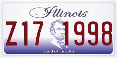 IL license plate Z171998