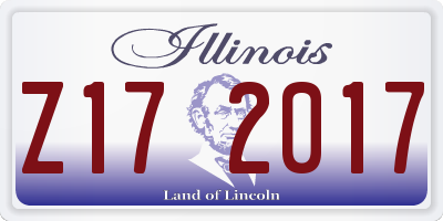 IL license plate Z172017