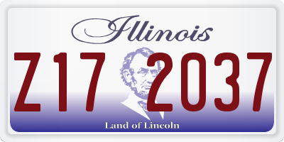 IL license plate Z172037