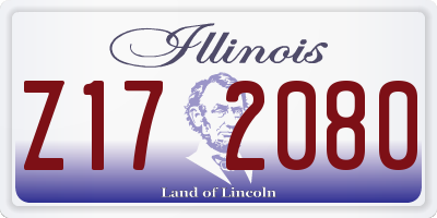 IL license plate Z172080