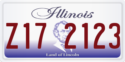 IL license plate Z172123
