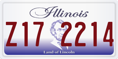 IL license plate Z172214