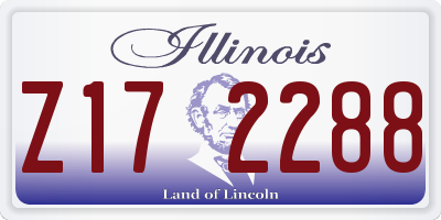 IL license plate Z172288