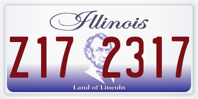 IL license plate Z172317