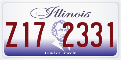 IL license plate Z172331