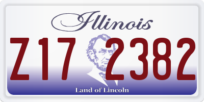 IL license plate Z172382