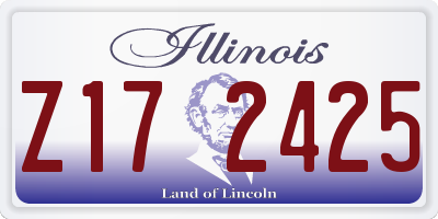 IL license plate Z172425