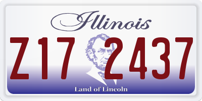 IL license plate Z172437