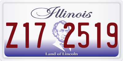 IL license plate Z172519