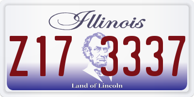 IL license plate Z173337