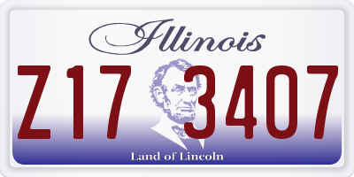 IL license plate Z173407