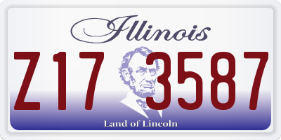 IL license plate Z173587
