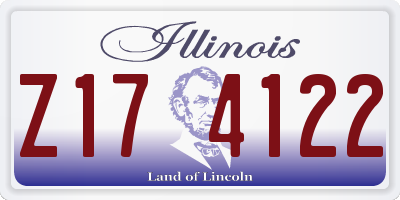 IL license plate Z174122