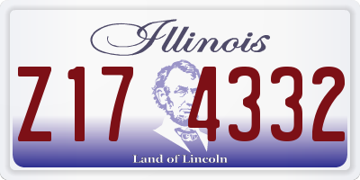 IL license plate Z174332