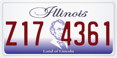 IL license plate Z174361