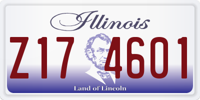 IL license plate Z174601
