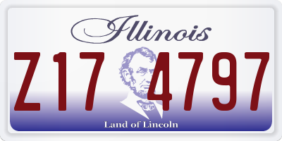 IL license plate Z174797