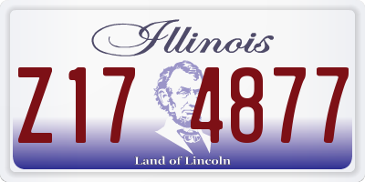 IL license plate Z174877