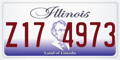 IL license plate Z174973