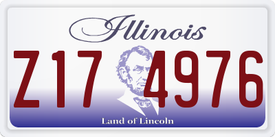 IL license plate Z174976
