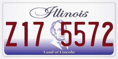 IL license plate Z175572