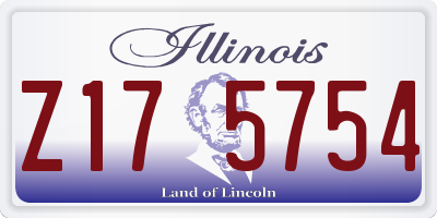 IL license plate Z175754