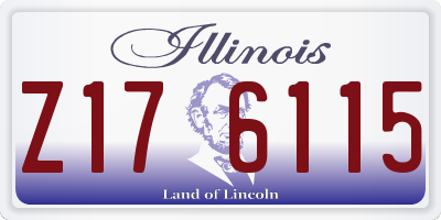 IL license plate Z176115