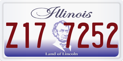 IL license plate Z177252