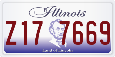 IL license plate Z177669