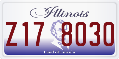 IL license plate Z178030