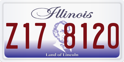IL license plate Z178120