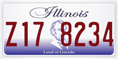 IL license plate Z178234