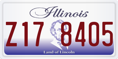 IL license plate Z178405