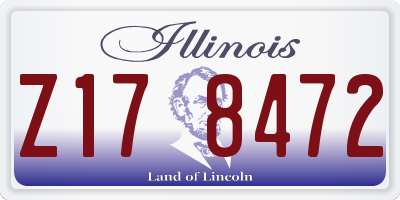 IL license plate Z178472