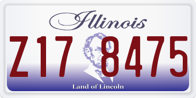 IL license plate Z178475