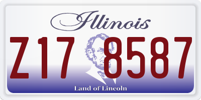 IL license plate Z178587