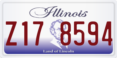 IL license plate Z178594